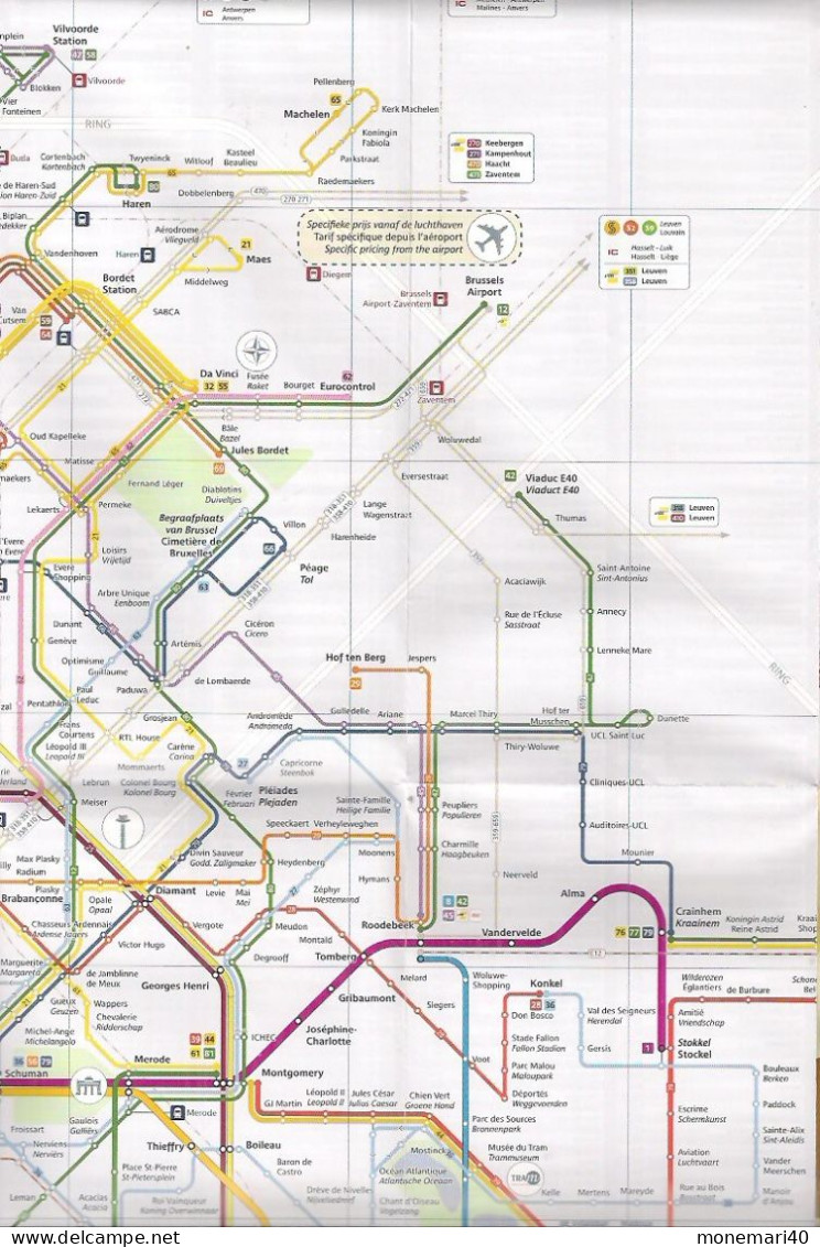 BRUXELLES - PLAN DE RÉSEAU - STIB - SOCIÉTÉ DES TRANSPORTS INTERCOMMUNAUX DE BRUXELLES.- 2021.