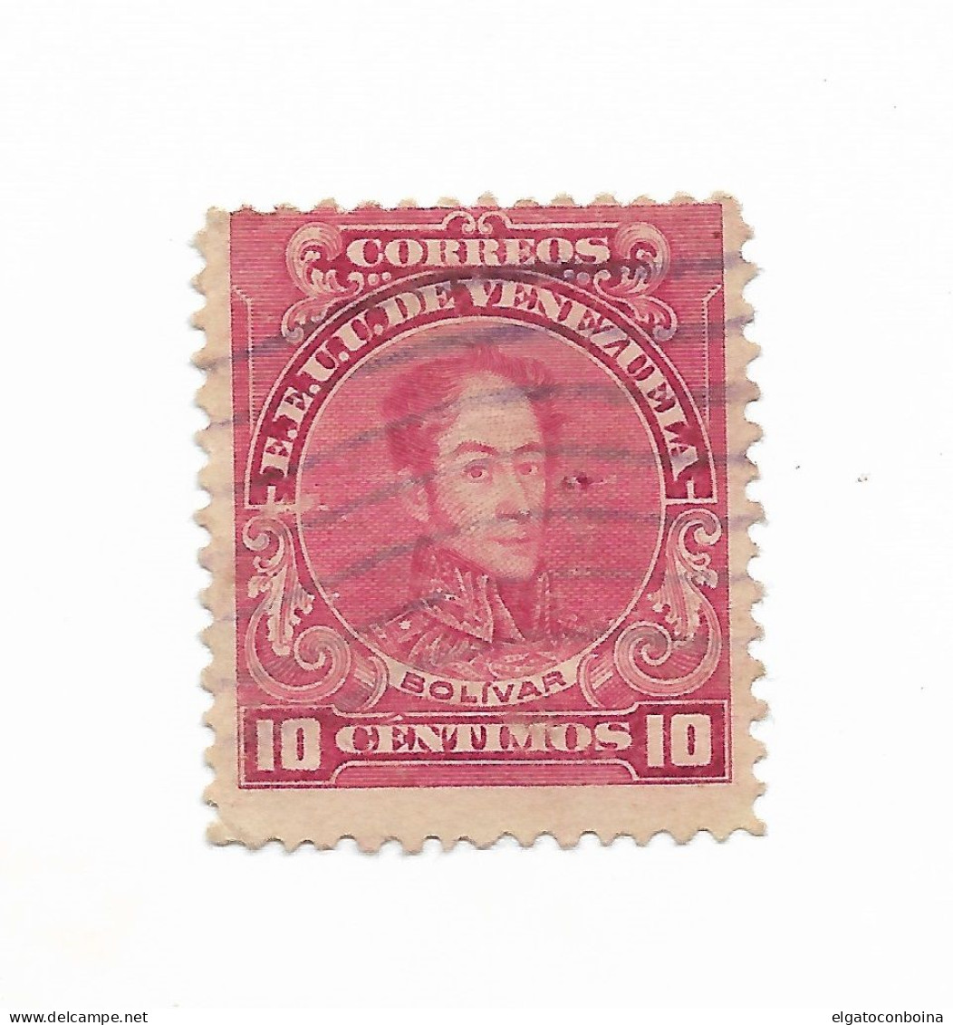 VENEZUELA 1915 SIMON BOLIVAR MILITARY HISTORY 10C SCOTT 261 MICHEL 97B USED - Venezuela