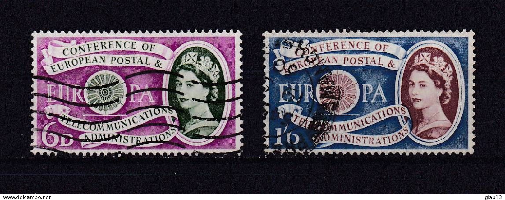 GRANDE BRETAGNE 1960 TIMBRE N°357/58 OBLITERE EUROPA - Usati