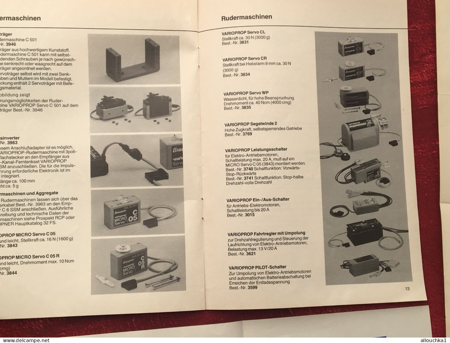 Notice Varioprop-C6 SSM-Graupner-Grundig electronic-operating instructions-manette téléguidage-mini chargeur Helios