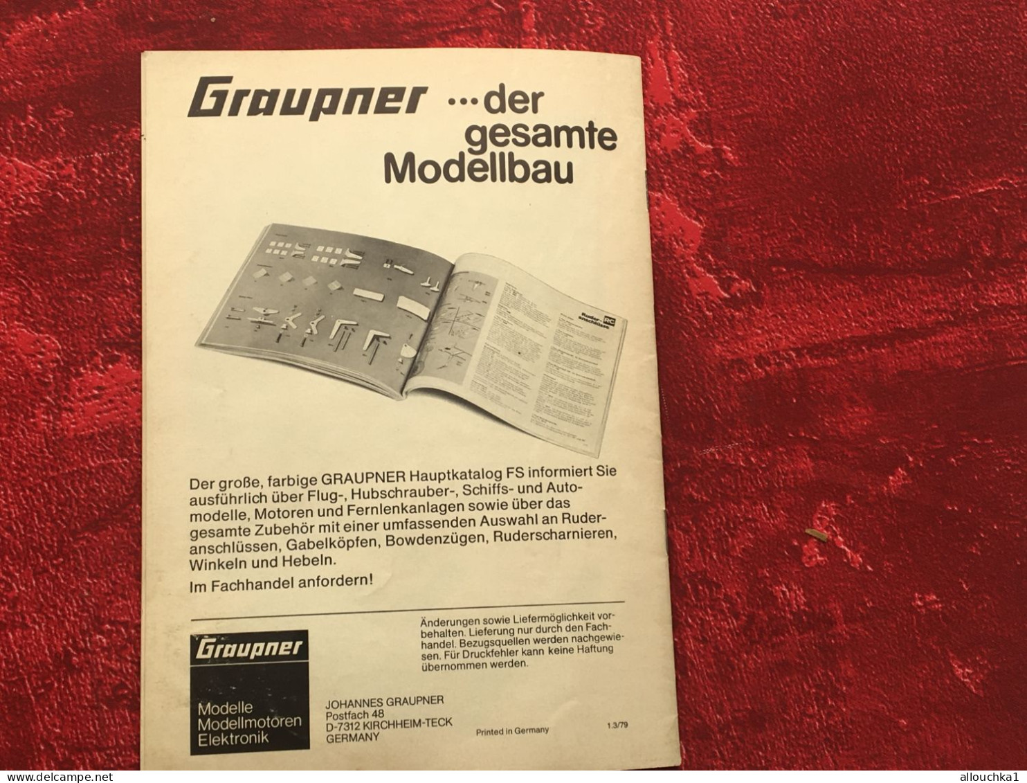 Notice Varioprop-C6 SSM-Graupner-Grundig electronic-operating instructions-manette téléguidage-mini chargeur Helios