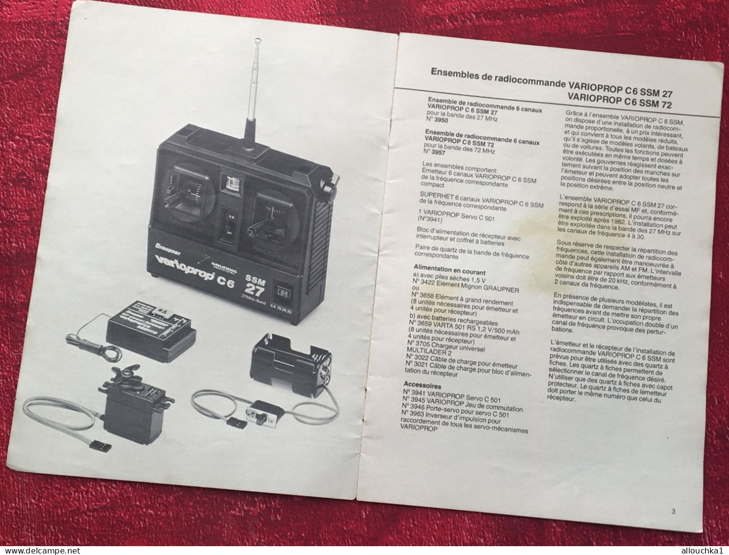 Notice Varioprop-C6 SSM-Graupner-Grundig Electronic-operating Instructions-manette Téléguidage- - Andere Geräte