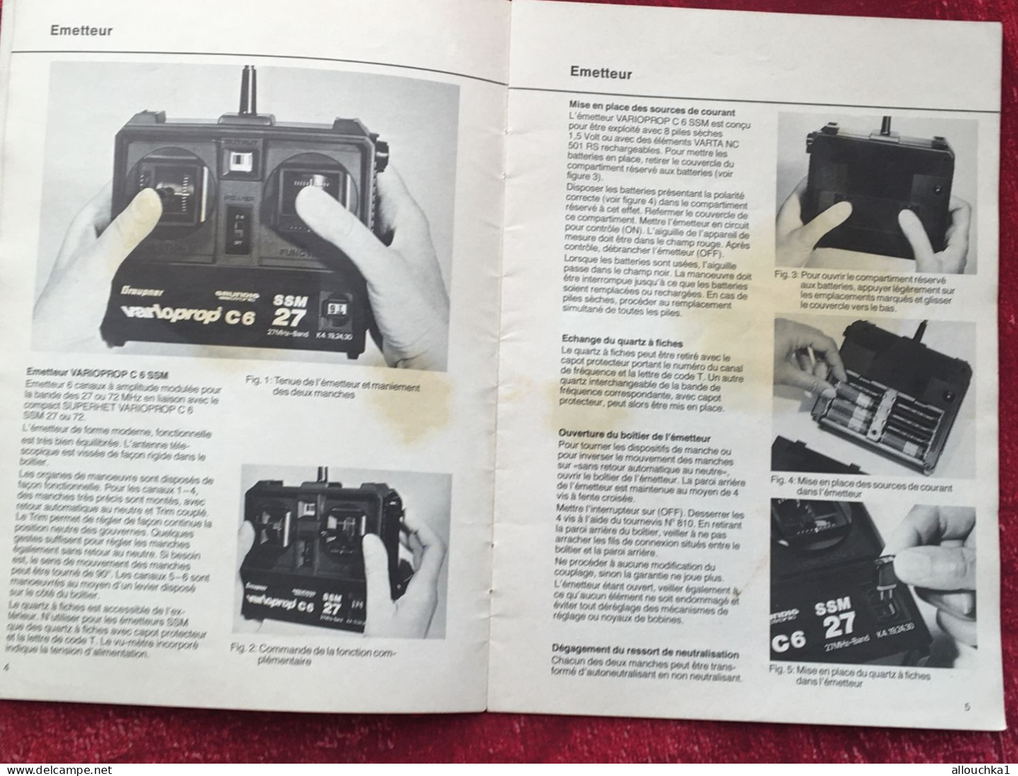 Notice Varioprop-C6 SSM-Graupner-Grundig Electronic-operating Instructions-manette Téléguidage- - Autres Appareils