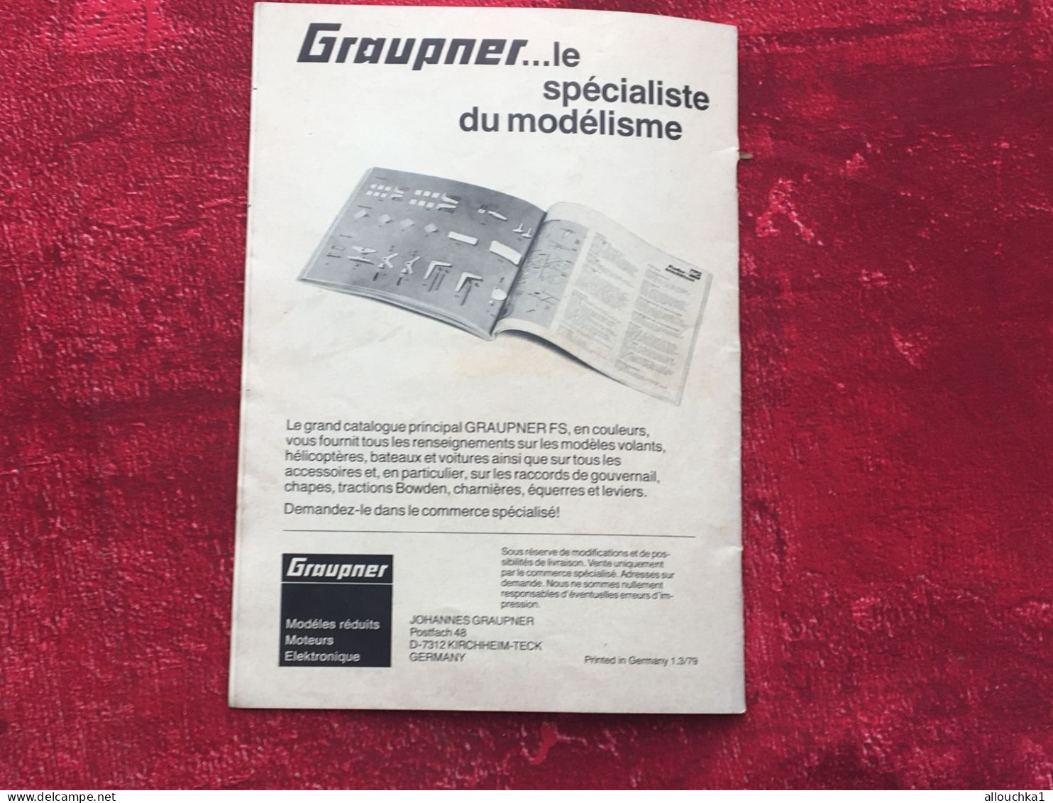 Notice Varioprop-C6 SSM-Graupner-Grundig electronic-operating instructions-manette téléguidage-