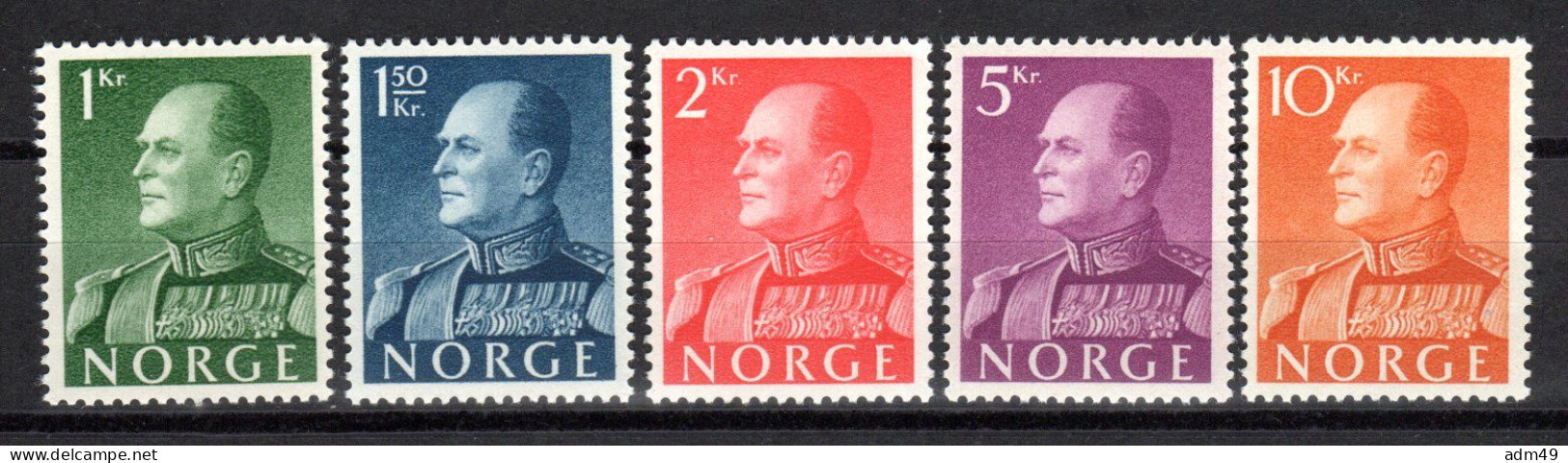 NORWEGEN, 1959, Freimarken König Olaf V., Postfrisch ** - Unused Stamps