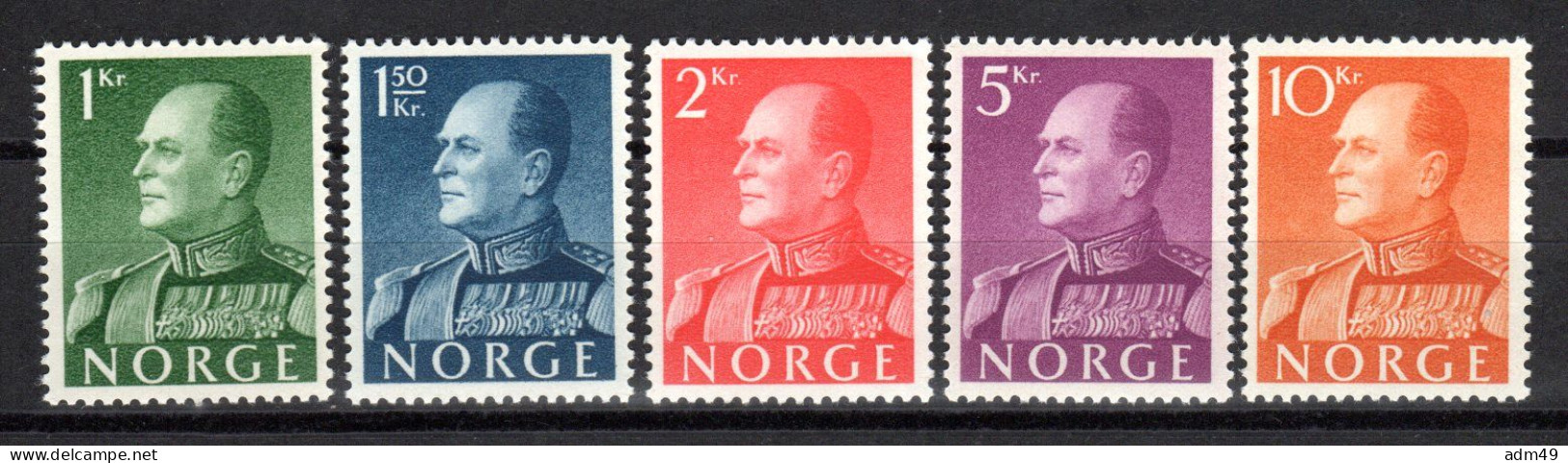 NORWEGEN, 1959, Freimarken König Olaf V., Postfrisch ** - Neufs