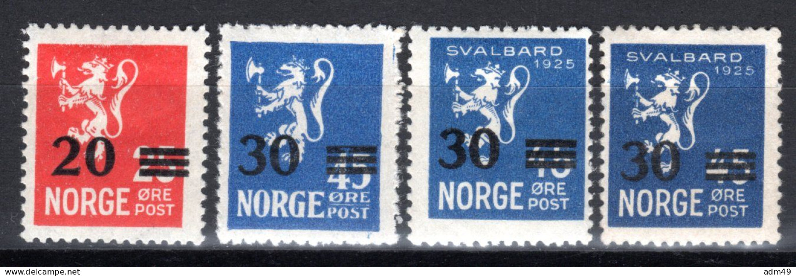 NORWEGEN, 1926 Freimarken Wappenlöwe Mit Aufdruck, Ungebraucht * - Ungebraucht