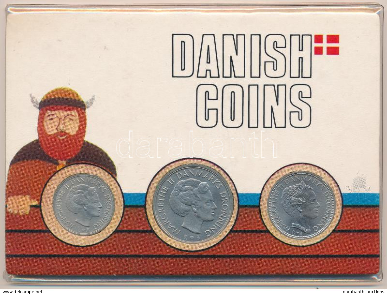Dánia 1982. 5ö - 10K (6xklf) Forgalmi Sor Karton Dísztokban T:UNC Patina Denmark 1982. 5 Öre - 10 Kroner (6xdiff) Coin S - Unclassified