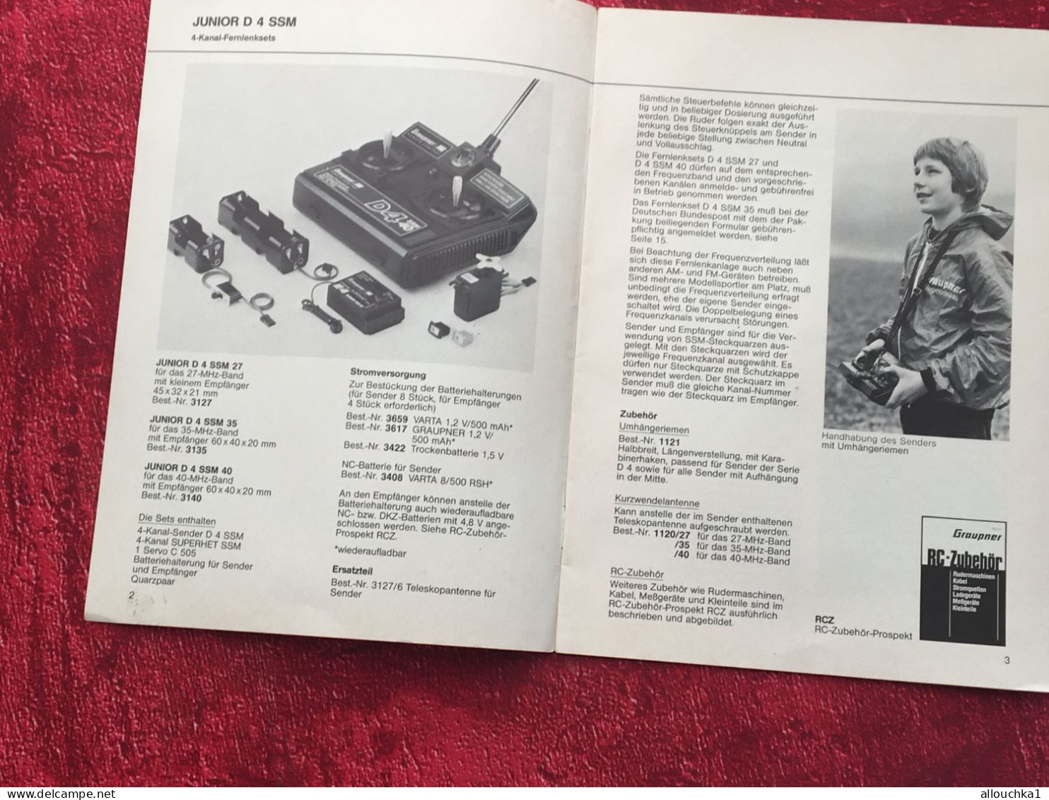 Notice Remote Control-D4 SSM 4- Kanal-Fern-lenks-Graupner-Grundig Electronic-operating Instructions-manette Téléguidage- - Autres Appareils