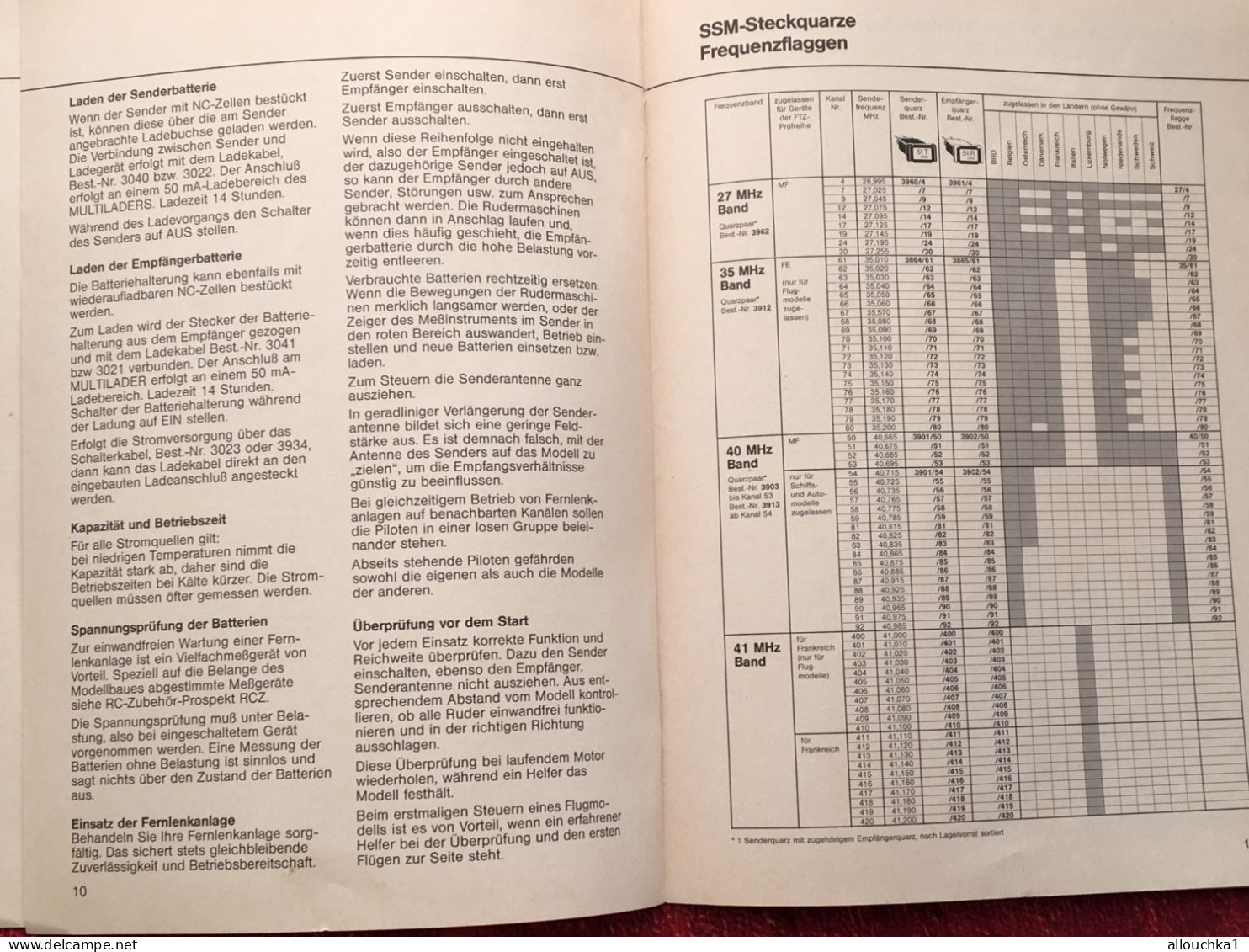 Notice remote control-D4 SSM 4- Kanal-Fern-lenks-Graupner-Grundig electronic-operating instructions-manette téléguidage-