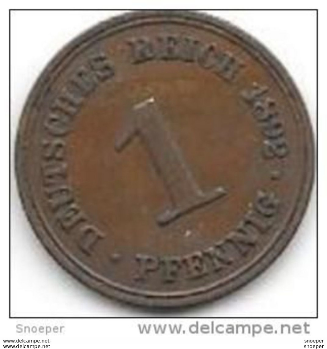 *empire 1 Pfennig 1892 A Km 10    Xf !!! - 1 Pfennig