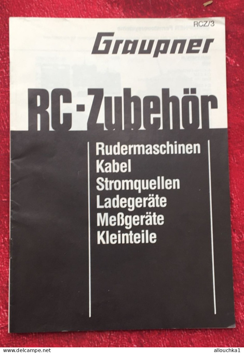 Notice Remote Control-RC-Zubehor-Rudermaschinen-Kabel-Strom Graupner-Grundig-operating Instructions-manette Téléguidage- - Autres Appareils