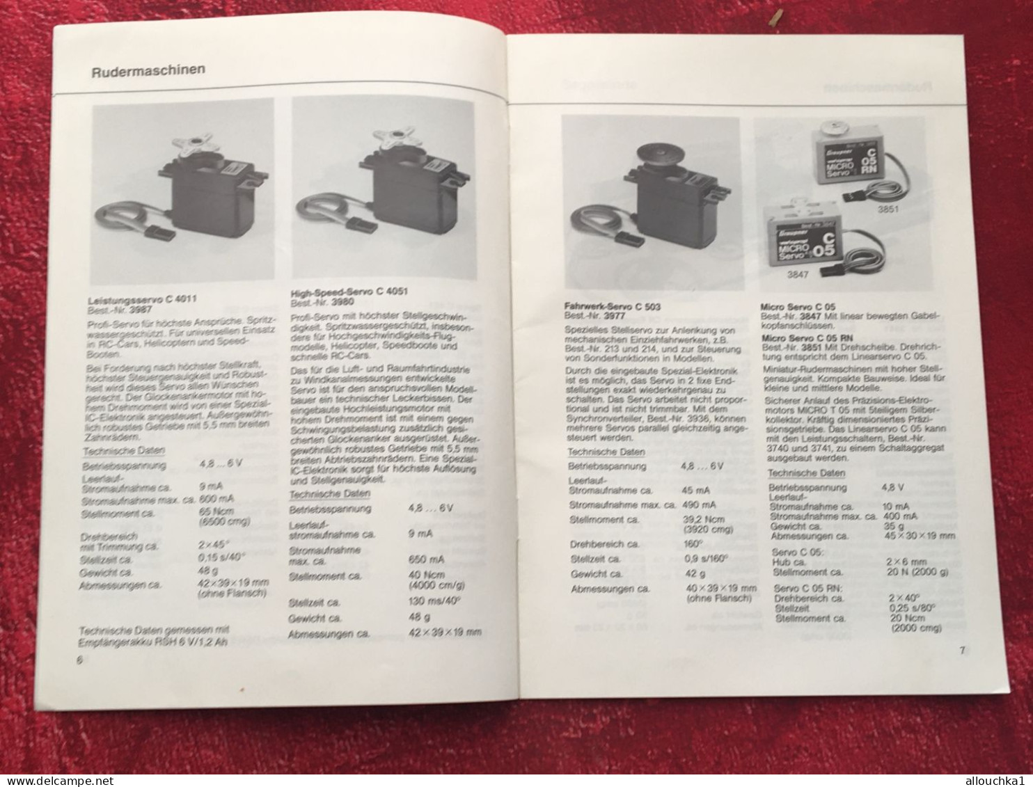 Notice Remote Control-RC-Zubehor-Rudermaschinen-Kabel-Strom Graupner-Grundig-operating Instructions-manette Téléguidage- - Andere Toestellen