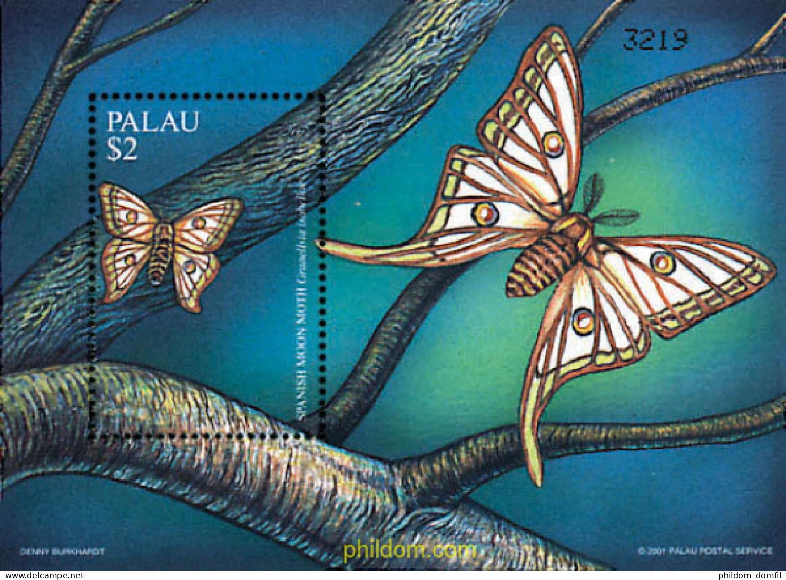 349873 MNH PALAU 2001 MARIPOSAS NOCTURNAS DEL MUNDO - Palau