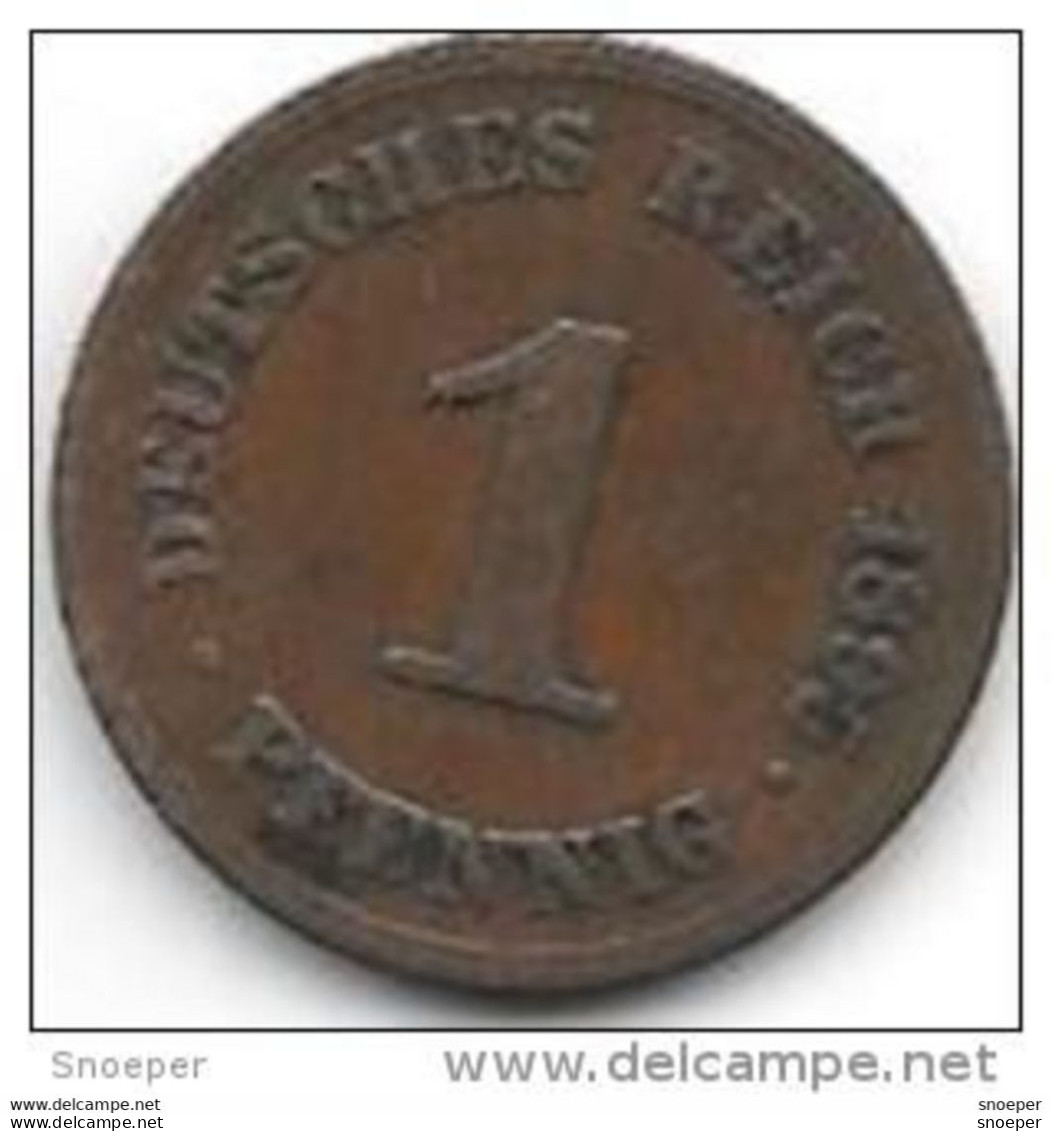 Empire 1 Pfennig 1895 A Km 10    Vf+ - 1 Pfennig