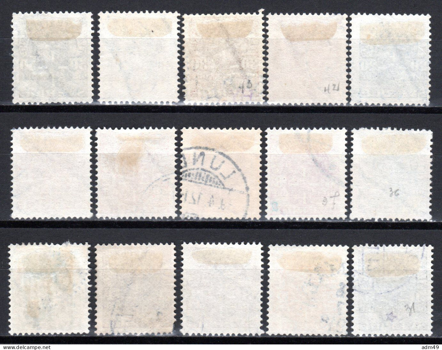 SCHWEDEN, 1911/19 Dienstmarken Wappenzeichnung Hochformat, Gestempelt - Dienstzegels