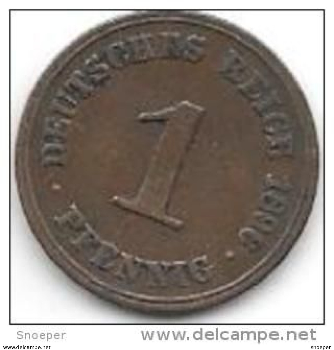 *empire 1 Pfennig 1896 A Km 10    Vf - 1 Pfennig