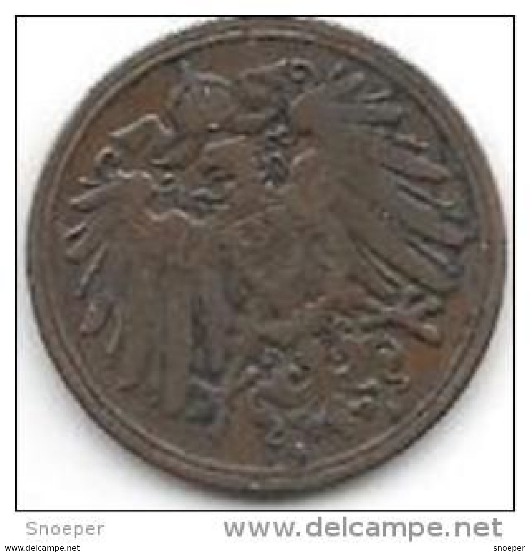 *empire 1 Pfennig 1896 A Km 10    Vf - 1 Pfennig