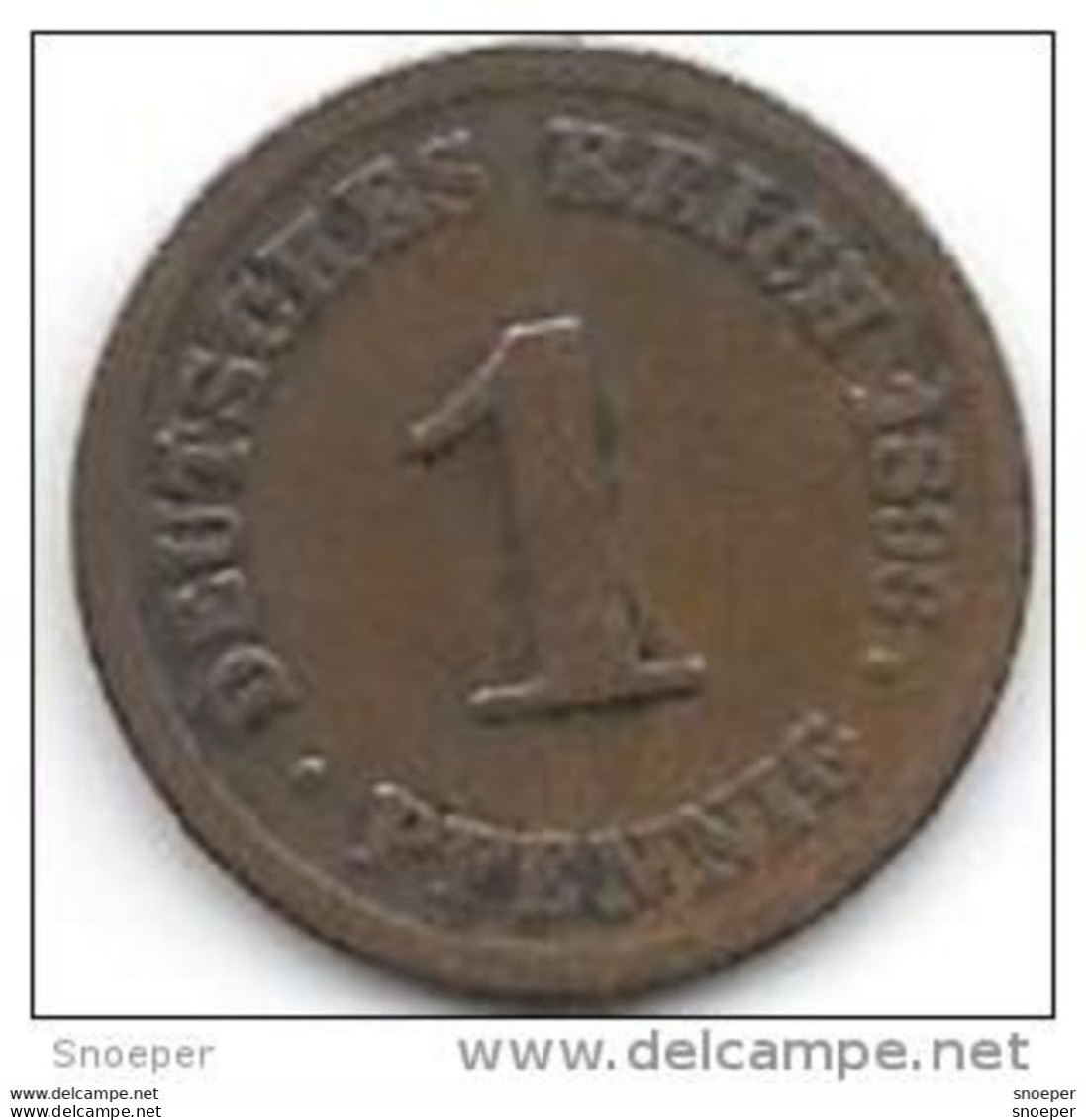 *empire 1 Pfennig 1896 F Km 10    Fr+ - 1 Pfennig