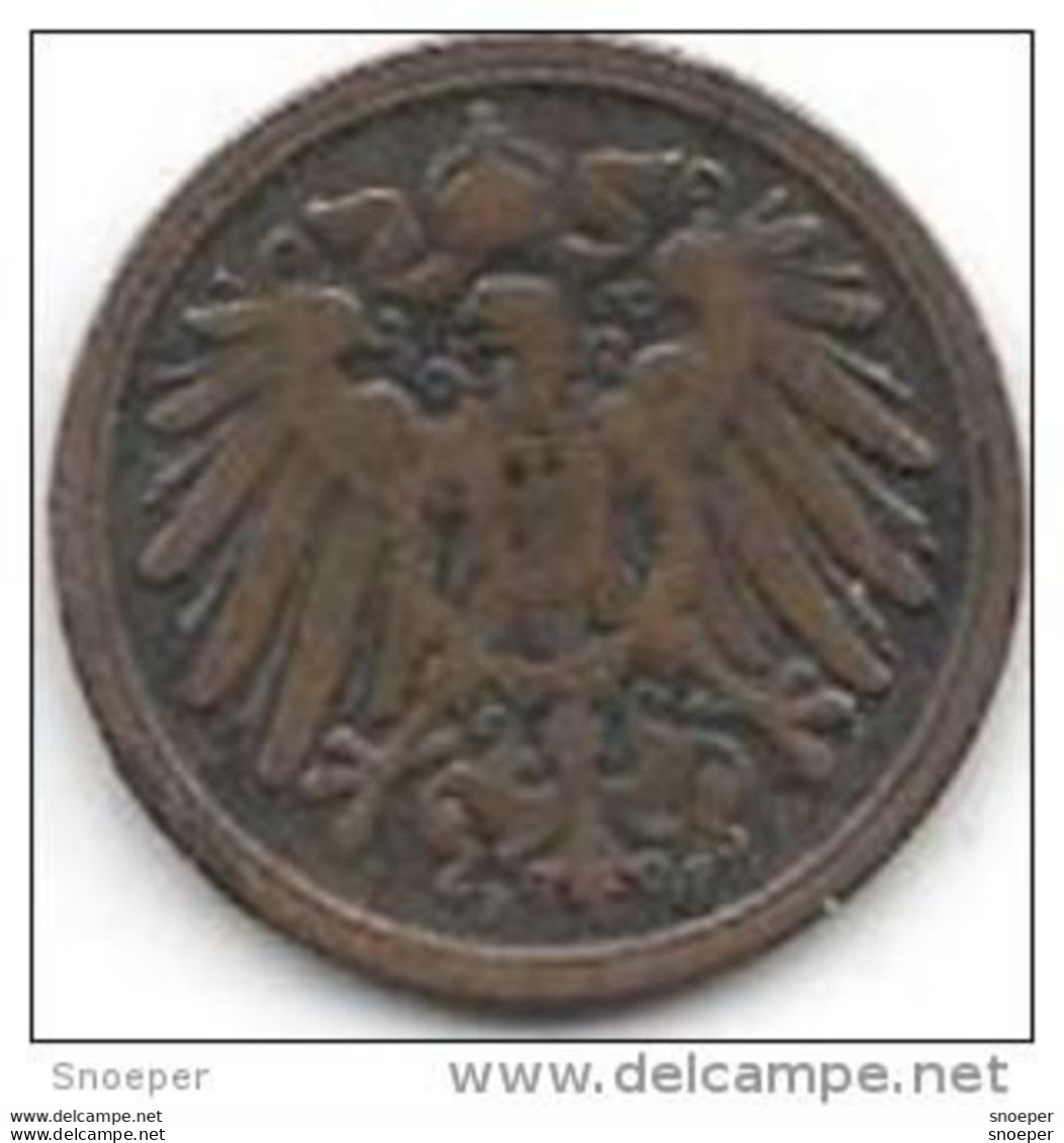 *empire 1 Pfennig 1896 F Km 10    Fr+ - 1 Pfennig