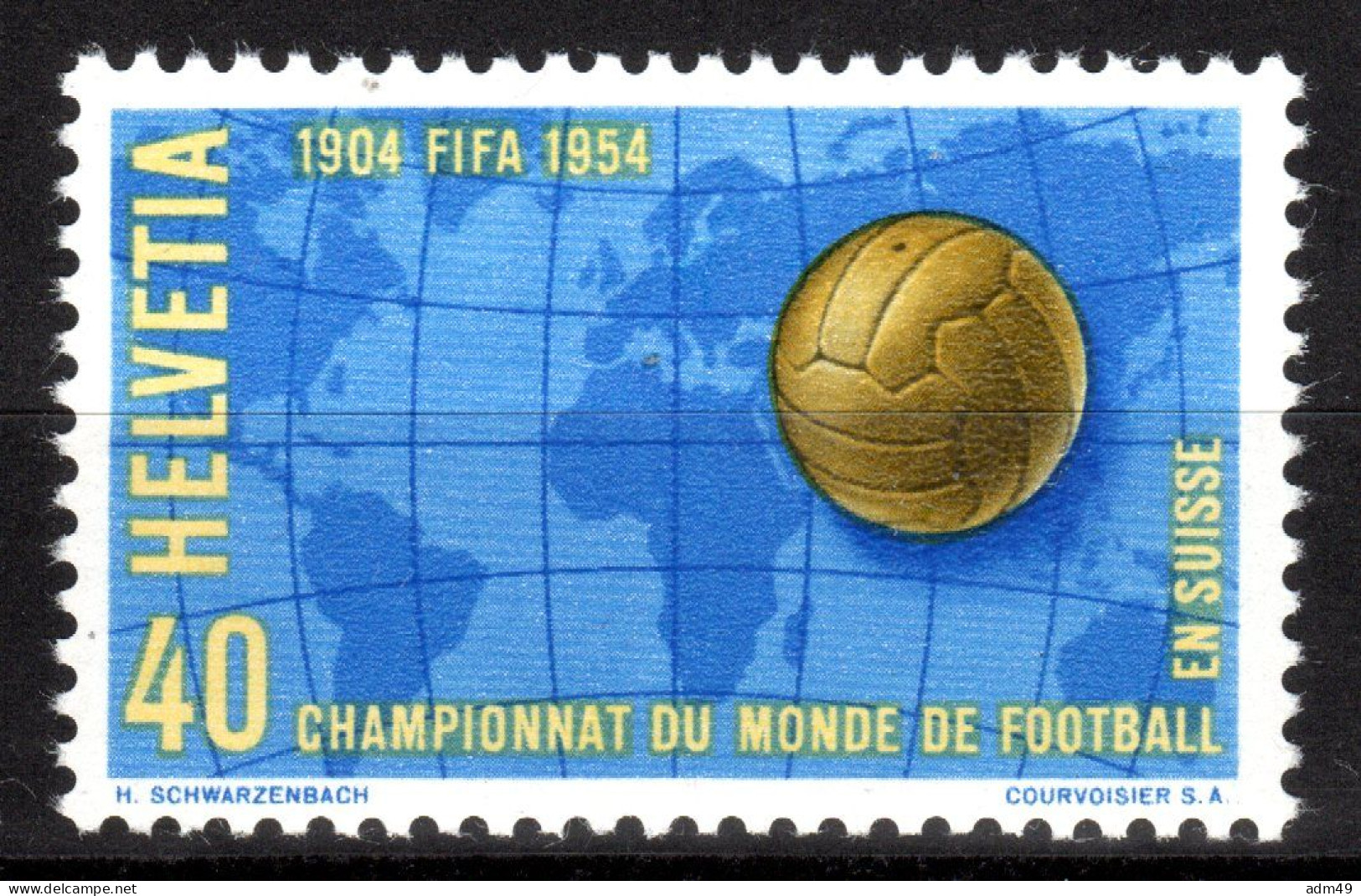 SCHWEIZ ABARTEN, 1954 Fussball-WM Mit "Atlantis", Postfrisch ** - Variétés