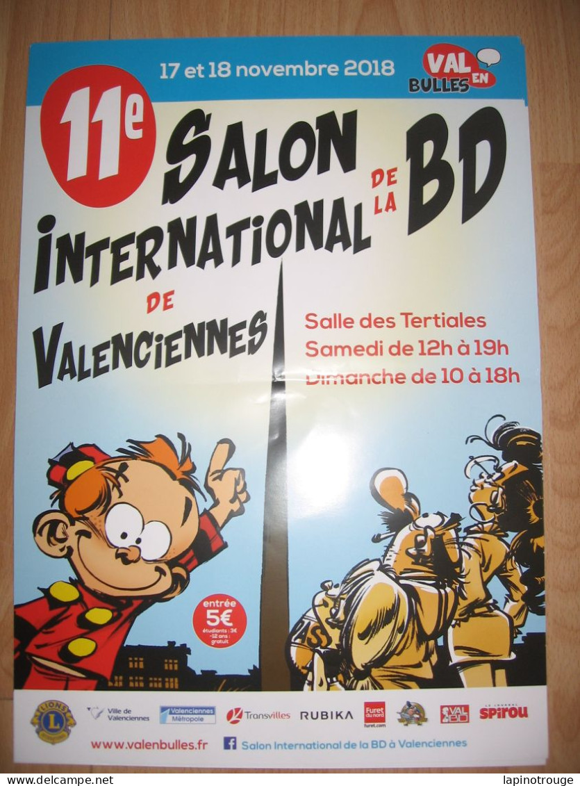 Affiche JANRY Festival BD Valenciennes 2018 (Le Petit Spirou..) - Manifesti & Offsets