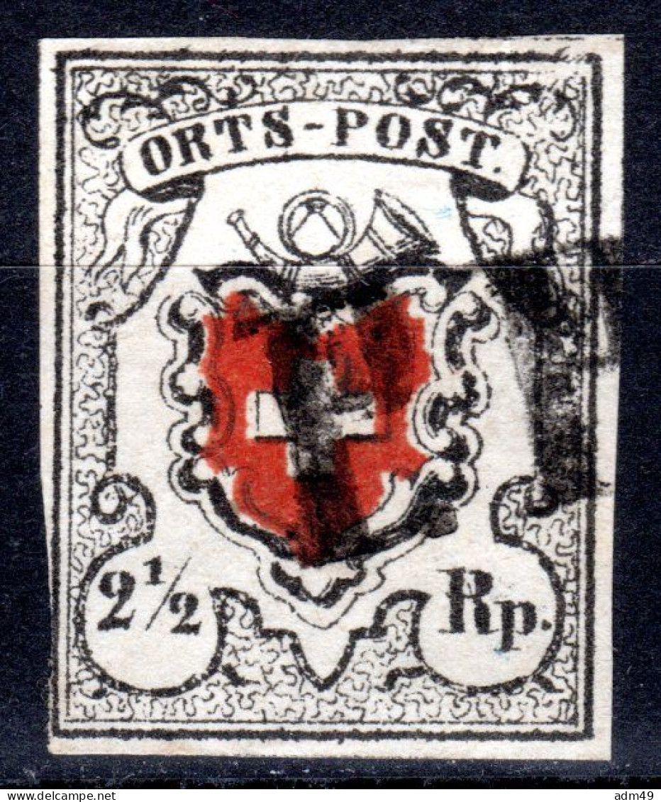 SCHWEIZ, 1850 Altschweiz ORTS-POST Mit Kreuzeinfassung, Gestempelt - 1843-1852 Poste Federali E Cantonali