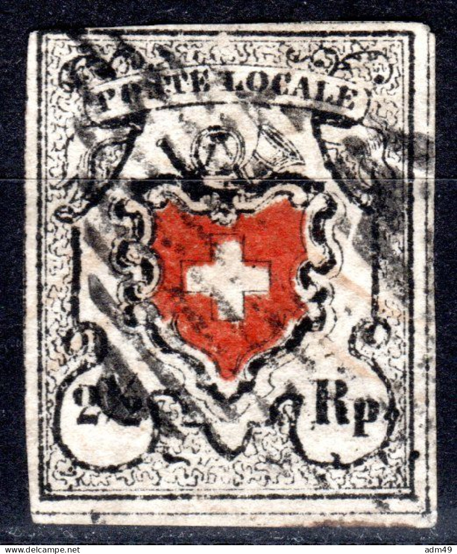 SCHWEIZ, 1850 Altschweiz POSTE-LOCALE Mit Kreuzeinfassung, Gestempelt - 1843-1852 Kantonalmarken Und Bundesmarken