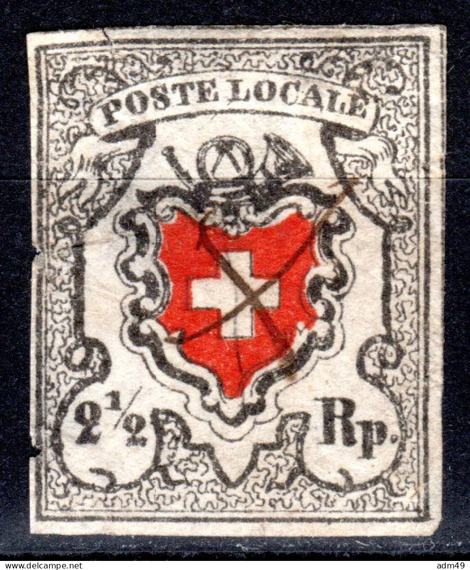 SCHWEIZ, 1850 Altschweiz POSTE-LOCALE Mit Kreuzeinfassung, Gestempelt - 1843-1852 Poste Federali E Cantonali