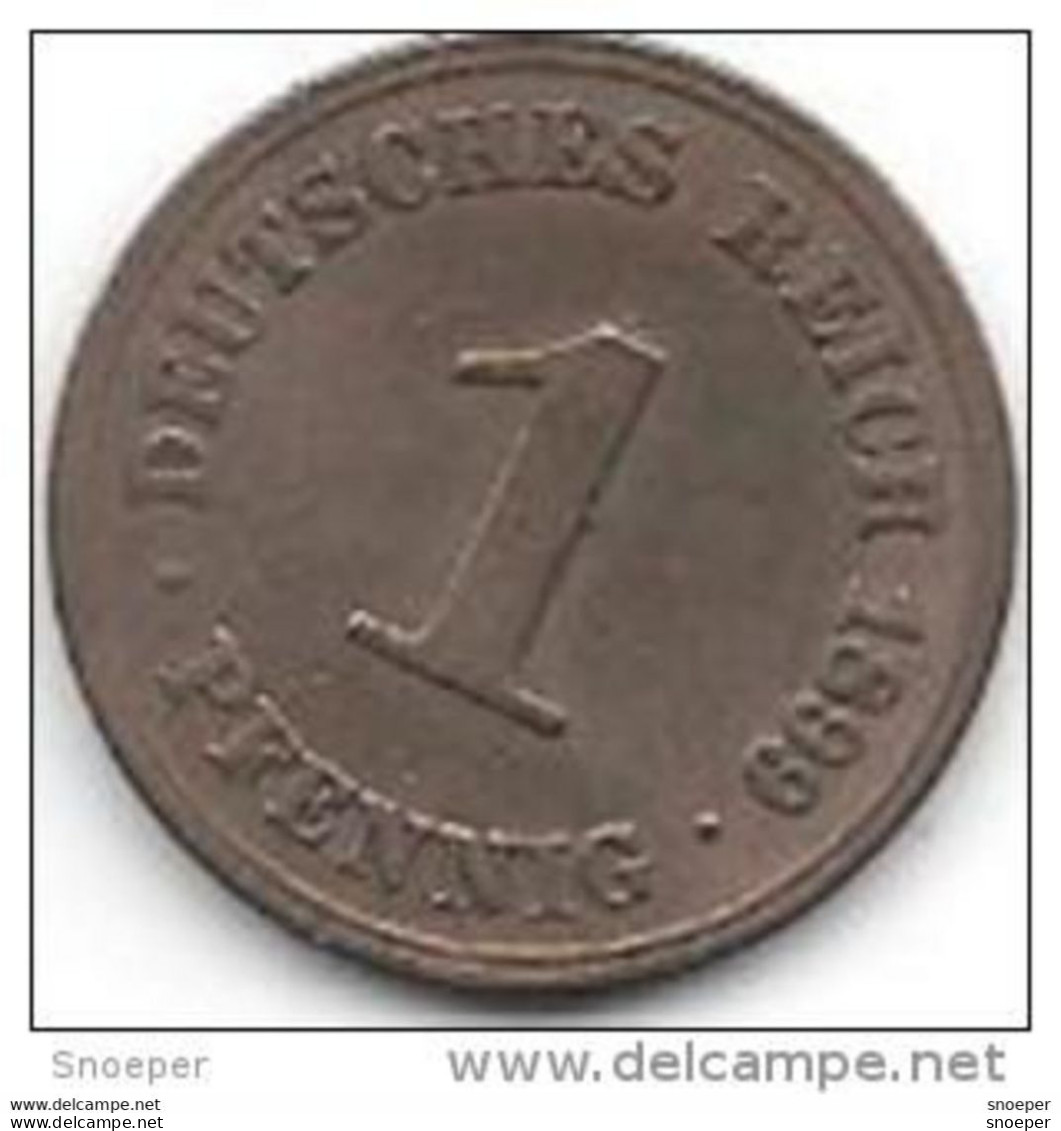 *empire 1 Pfennig 1899  A Km 10    Vf - 1 Pfennig