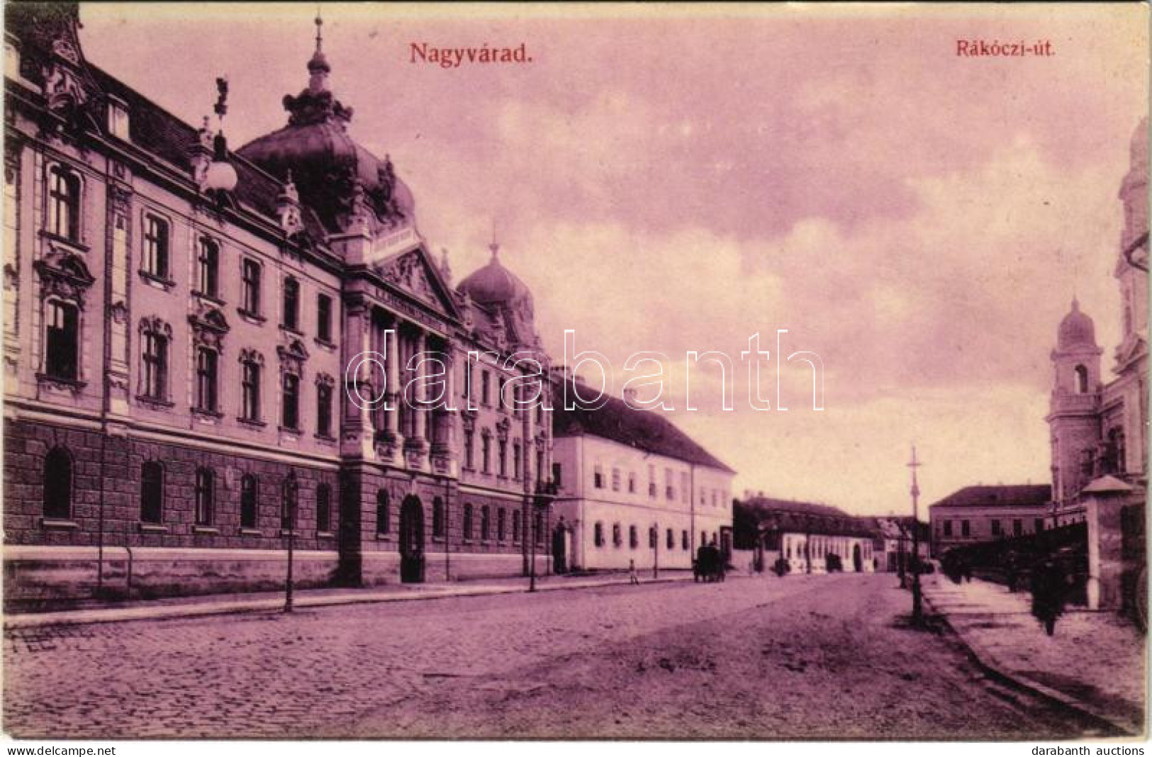 T2 1916 Nagyvárad, Oradea; Rákóczi út. Sebő Imre Kiadása / Street View - Unclassified