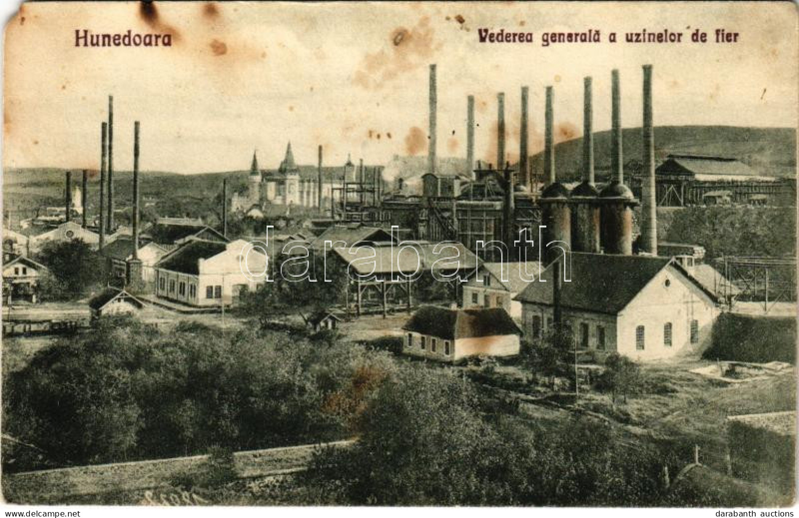 ** T4 Vajdahunyad, Hunedoara; Vasgyár, Vár. Josif Wachter Kiadása / Vederea Generala A Uzinelor De Fier / Ironworks, Iro - Non Classés