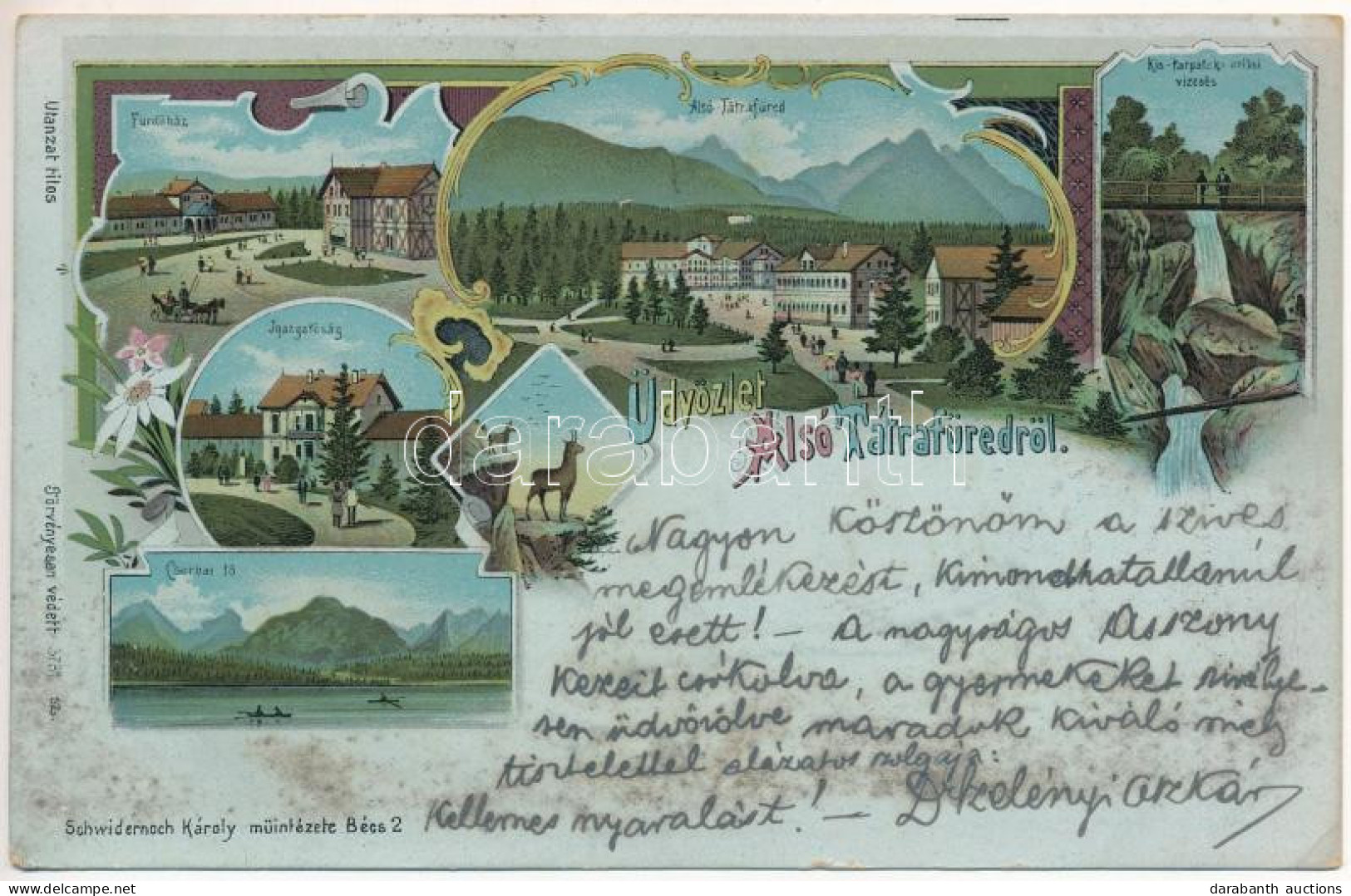 T3 1899 (Vorläufer) Alsótátrafüred, Tátrafüred, Unter-Schmecks, Dolny Smokovec (Tátra, Magas Tátra, Vysoké Tatry); Badeh - Ohne Zuordnung