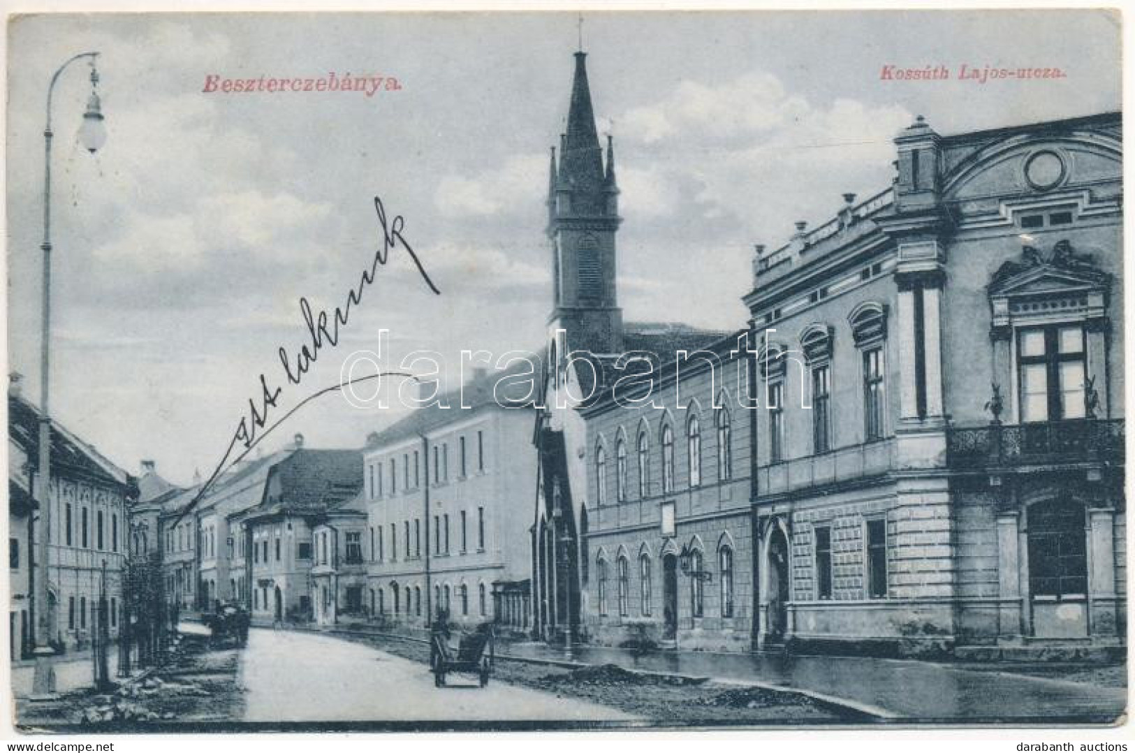 T2/T3 1906 Besztercebánya, Banská Bystrica; Kossuth Lajos Utca. Walther Adolf és Társai Kiadása / Street (EB) - Zonder Classificatie