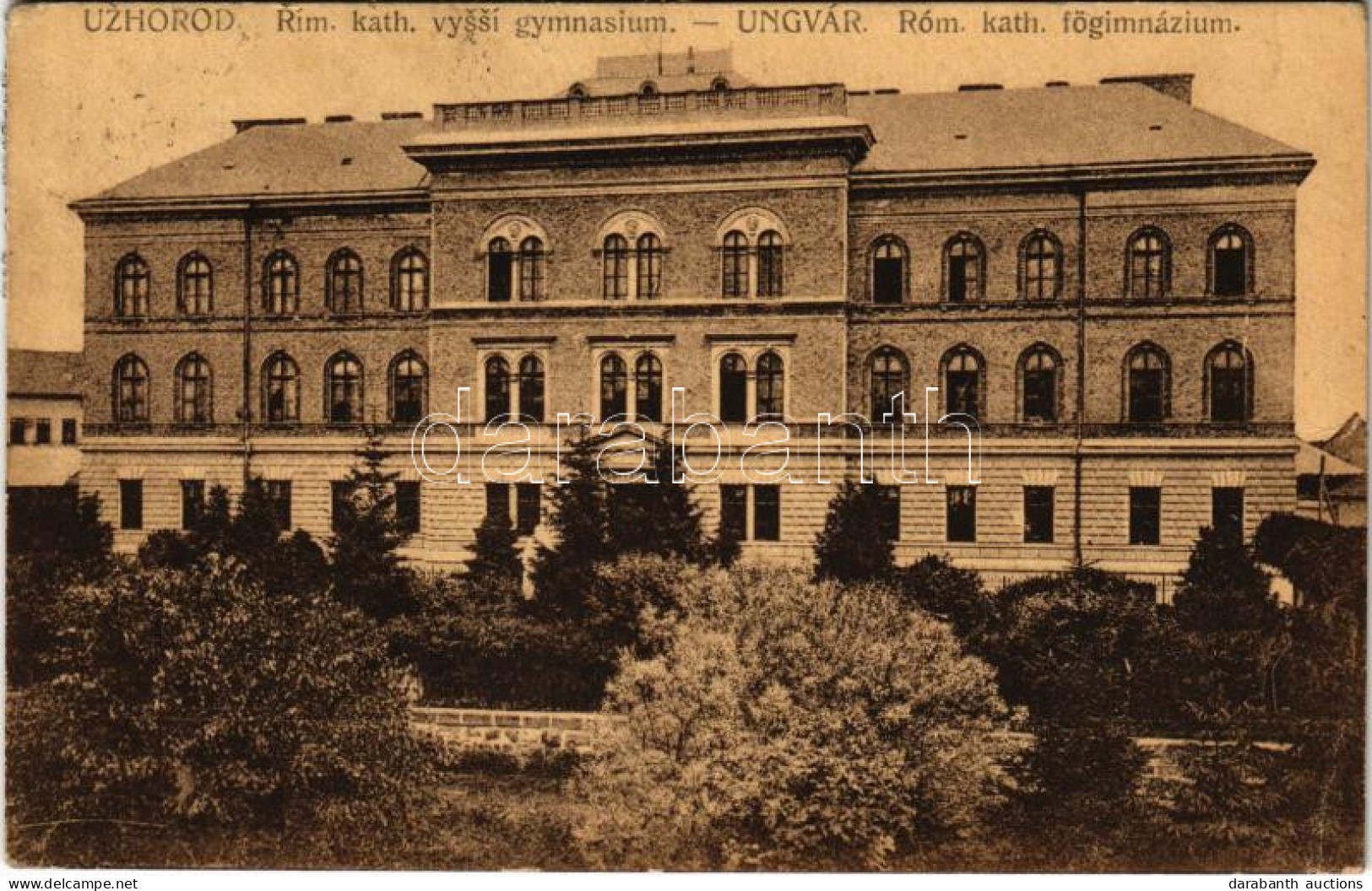 T2/T3 1924 Ungvár, Uzshorod, Uzhorod; Római Katolikus Főgimnázium / School / Gymnasium (EK) - Unclassified