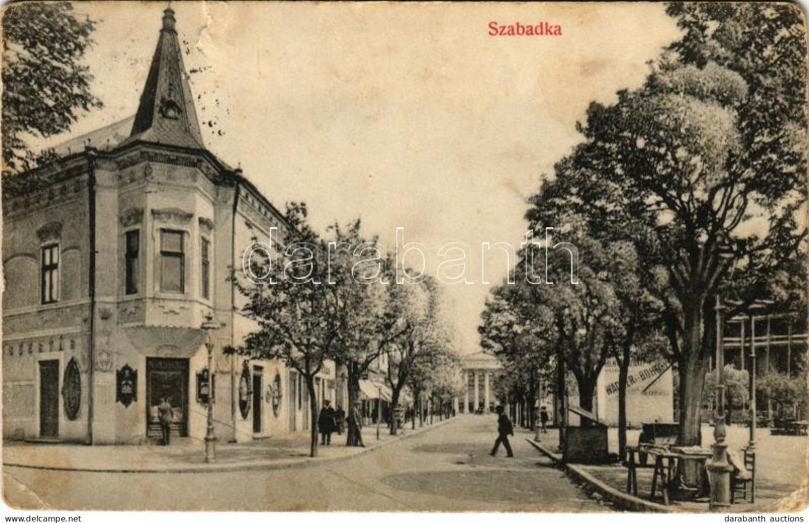 T3 1911 Szabadka, Subotica; Utca és üzlet / Street And Shop (szakadás / Tear) - Unclassified