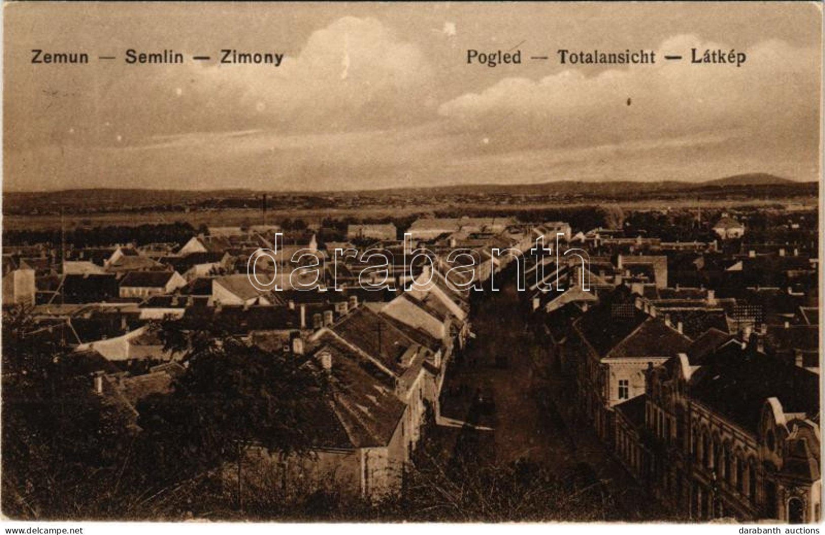 ** T2 Zimony, Semlin, Zemun; Látkép. M. Vogel Kiadása / Pogled / Totalansicht / General View - Unclassified