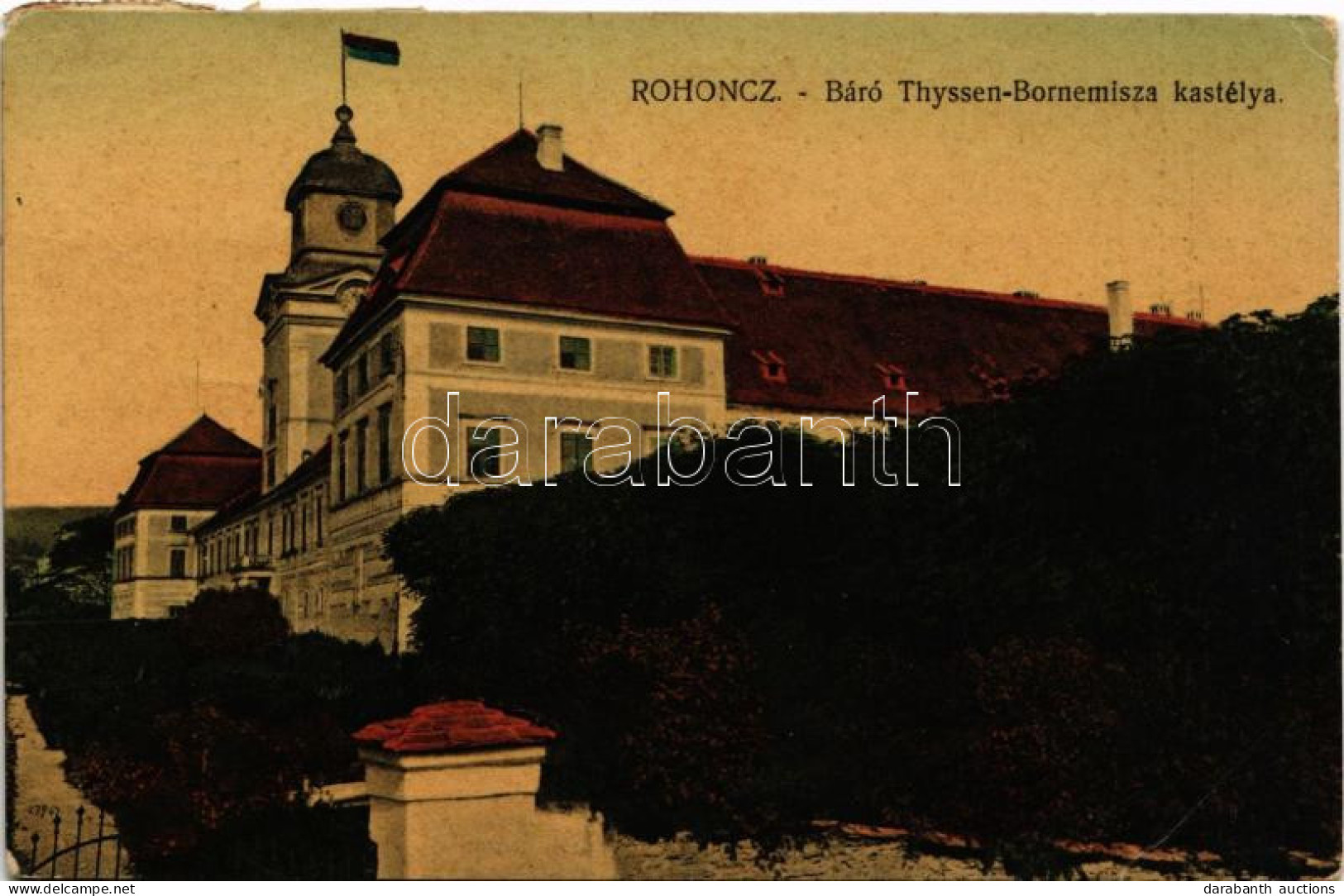 T2/T3 1919 Rohonc, Rechnitz; Báró Thyssen-Bornemissza Kastély / Castle (EK) - Non Classificati