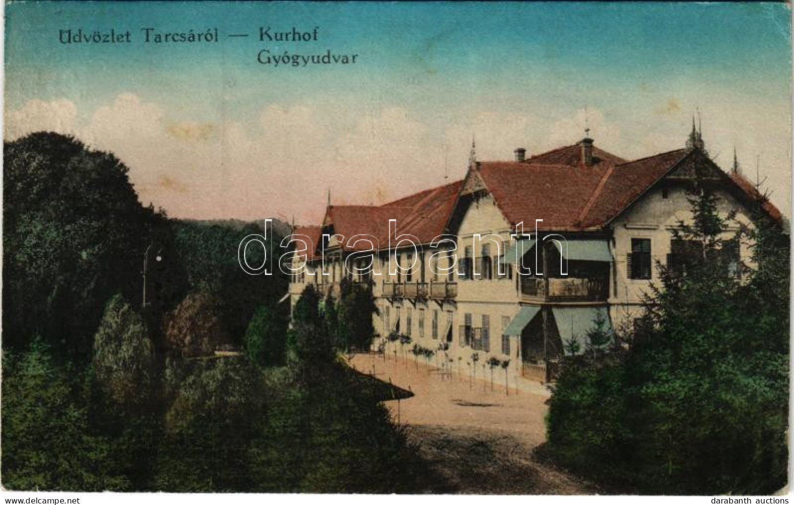 T2/T3 1917 Tarcsafürdő, Bad Tatzmannsdorf; Gyógyudvar / Kurhof / Spa (EK) - Ohne Zuordnung