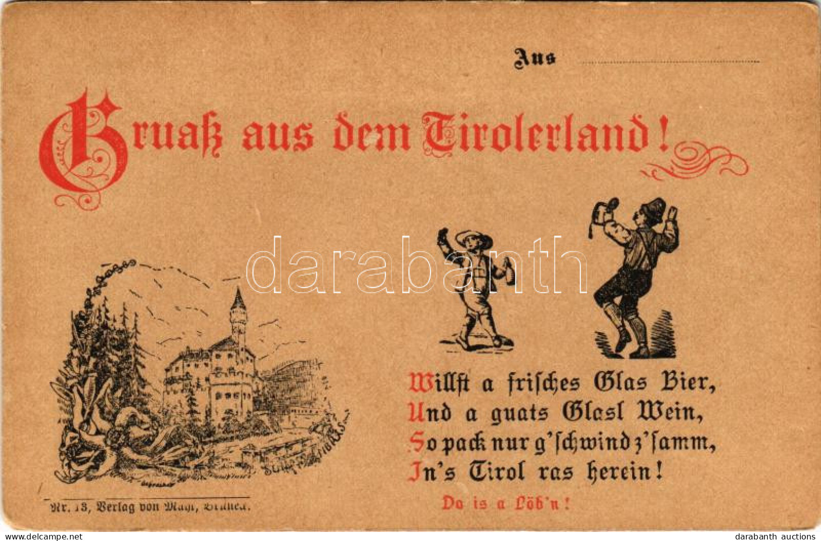 ** T2/T3 Triol, Gruss Aus Dem Tirolerland! Art Nouveau Floral Greeting From Tyrol - Unclassified