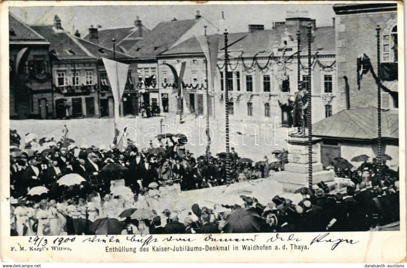 T2/T3 1900 Waidhofen An Der Thaya, Enthüllung Des Kaiser-Jubiläums-Denkmal / Unveiling Of The Kaiser Jubilee Monument (E - Non Classificati