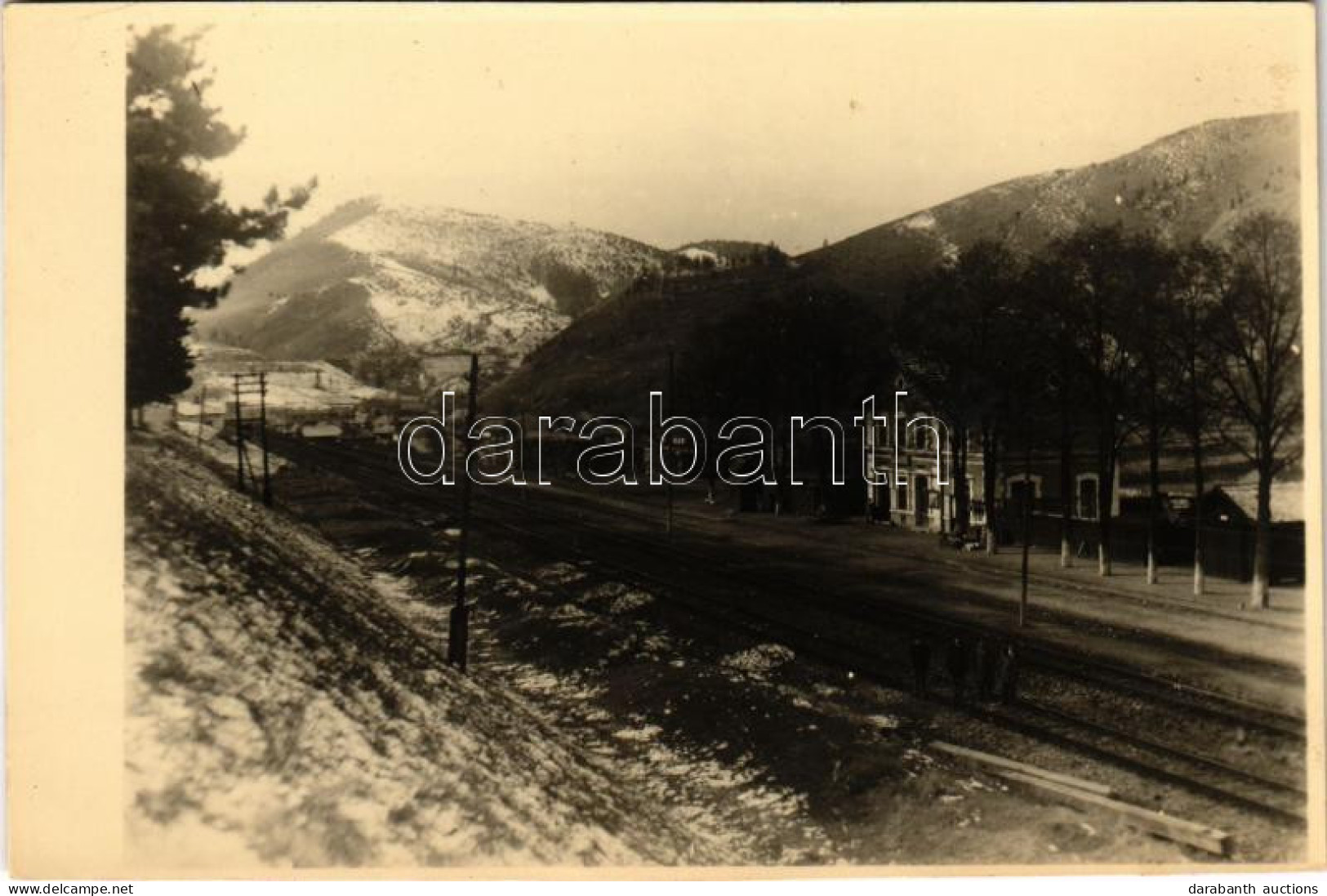 * T4 Paltinis (Suceava), Vasútállomás / Railway Station. Photo (non PC) (vágott / Cut) - Ohne Zuordnung