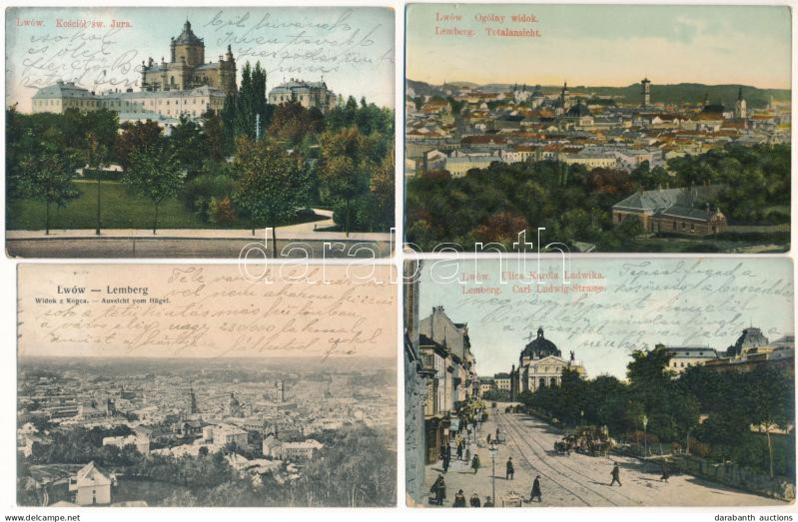 Lviv, Lwów, Lemberg; - 5 Pre-1945 Postcards - Unclassified