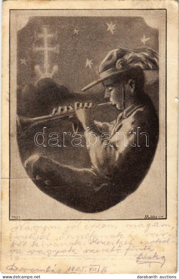 T3/T4 1925 Kiadja A Magyar Cserkészszövetség Kiadóvállalata / Hungarian Boy Scout Art Postcard S: Mátis (fa) - Unclassified