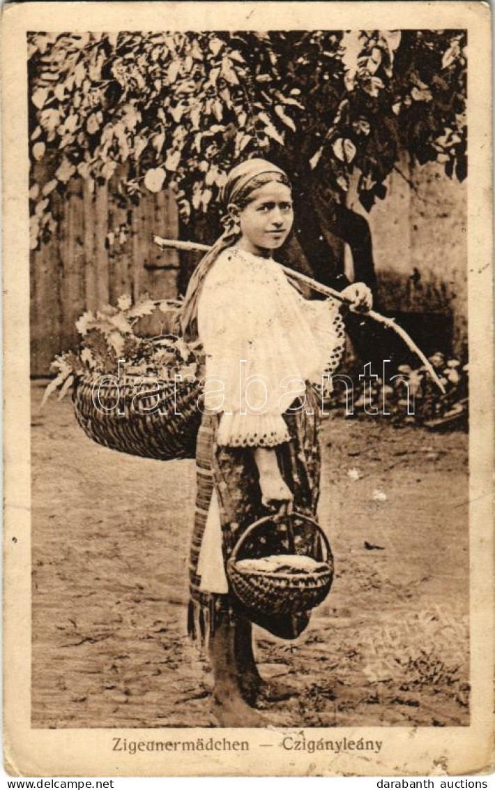 T2/T3 1917 Erdélyi Cigánylány. Jot. Drotleff Hermannstadt Nr. 424. 1917. / Zigeunermädchen / Transylvanian Gypsy Folklor - Non Classés