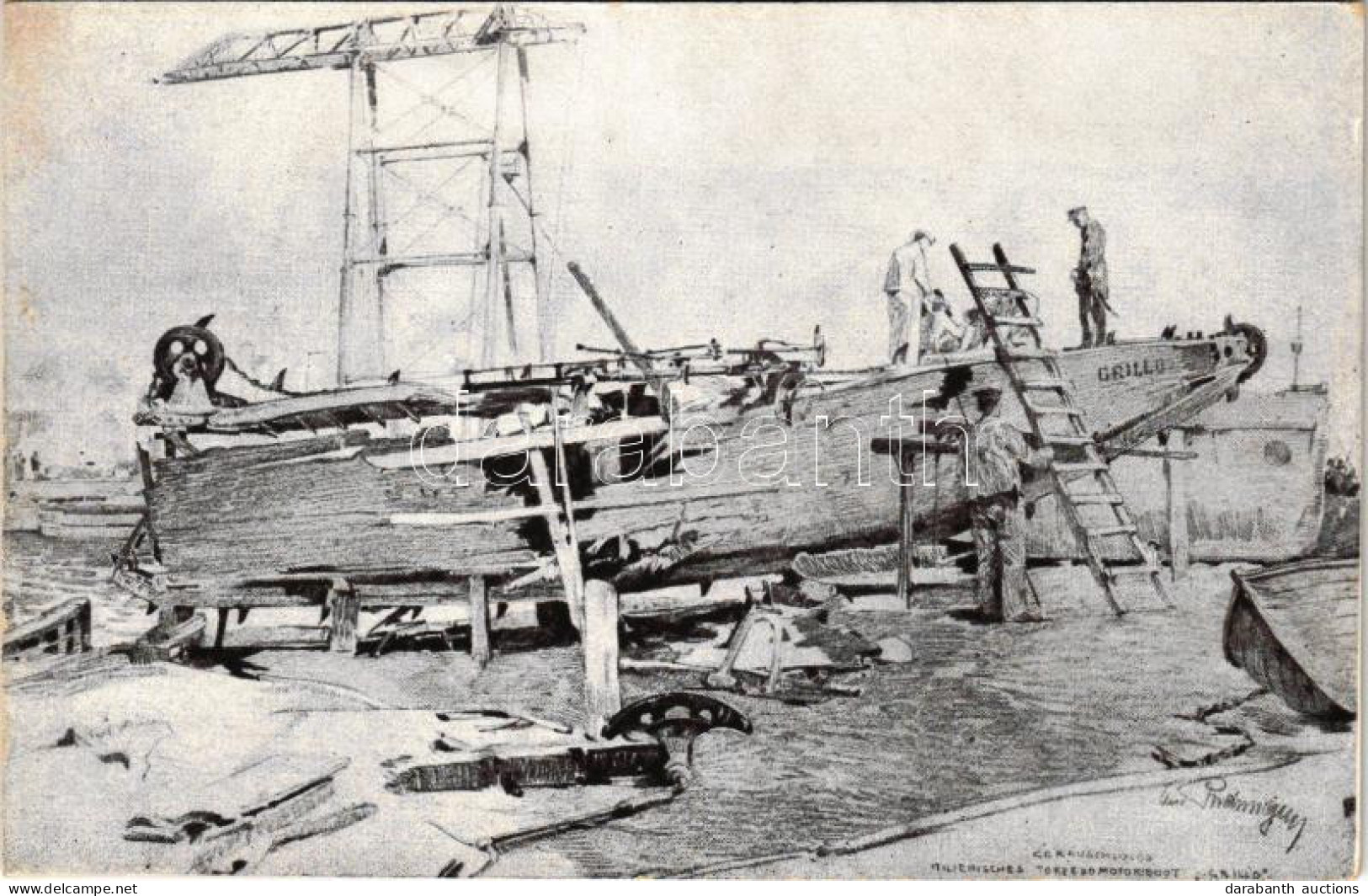 * T2 Italienisches Torpedomotorboot "Grillo" Am 14. Mai 1918 Bei Der Hafeneinfahrt Von Pola Versenkt. K.u.K. Kriegsmarin - Ohne Zuordnung
