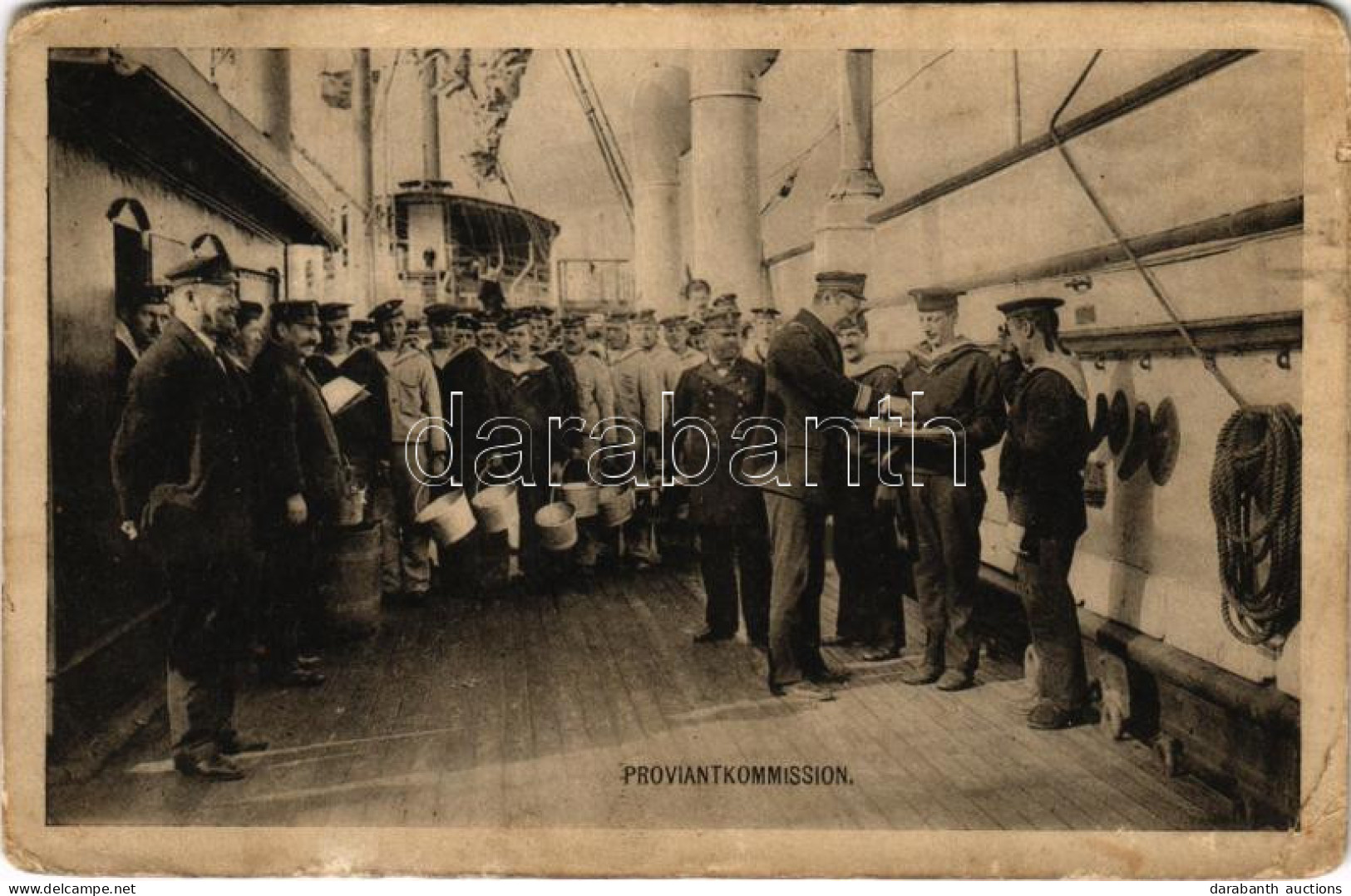 T3 1914 Proviantkommission. K.u.K. Kriegsmarine / WWI Austro-Hungarian Navy Officers Tasting Lunch. Phot. A. Beer, F.W.  - Sin Clasificación