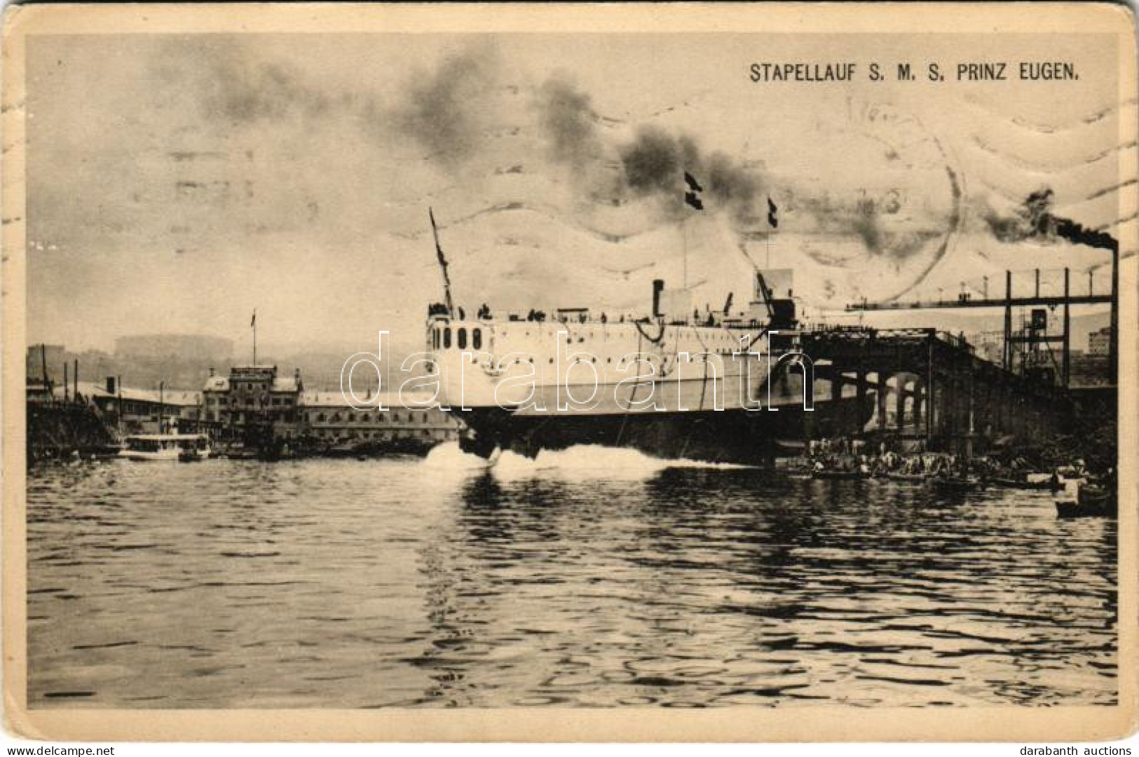 T2/T3 1913 Az SMS PRINZ EUGEN Osztrák-Magyar Haditengerészet Pre-dreadnought Csatahajójának Vízre Bocsátása / Stapellauf - Unclassified