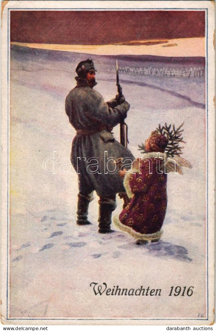 ** T2/T3 Weihnachten 1916. Offizielle Karte Für Rotes Kreuz, Kriegsfürsorgeamt Kriegshilfsbüro K.F.A. Weihnachtsserie 4. - Non Classés