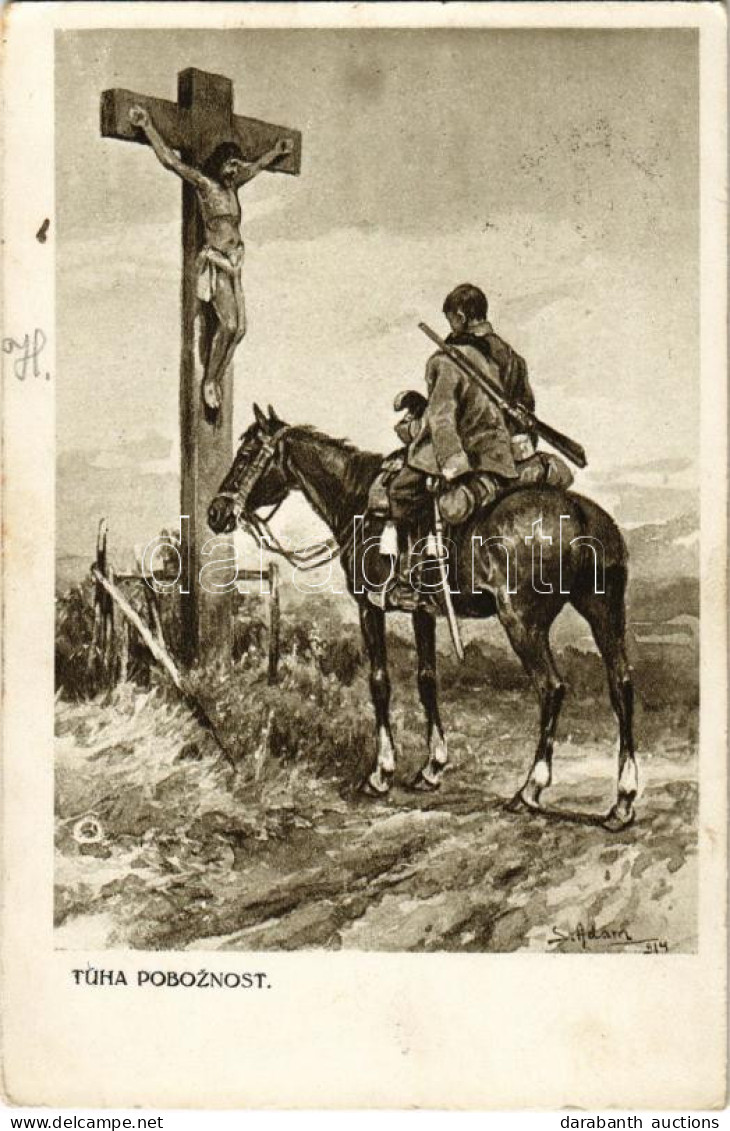 T2/T3 1914 Tuha Poboznost / WWI Austro-Hungarian K.u.K. Military Art Postcard, Soldier Praying. G. G. W. II. Nr. 9/1914. - Non Classificati